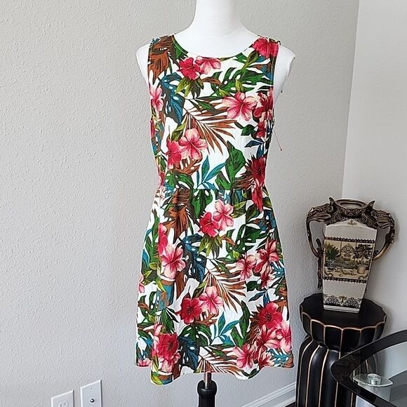 ANTHROPOLOGIE Everly Tropical Floral Dress - Picture 1 of 11